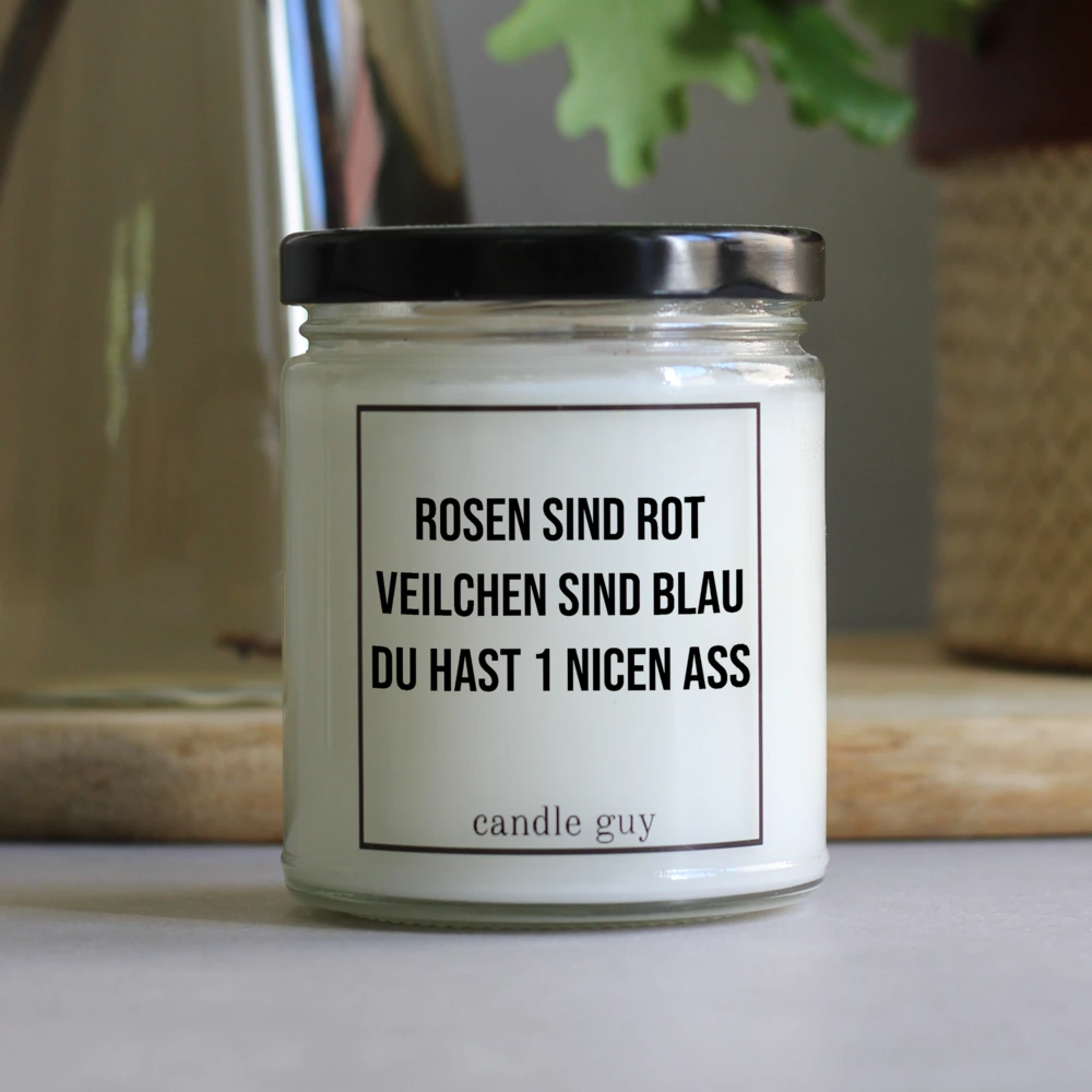 candle guy Duftkerze | Rosen sind rot Veilchen sind blau Du hast 1 nicen ass – Bild 4