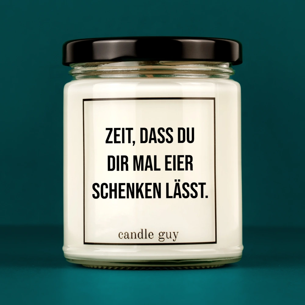 Alternative view of candle guy Duftkerze | Zeit, dass Du dir mal Eier schenken lässt.