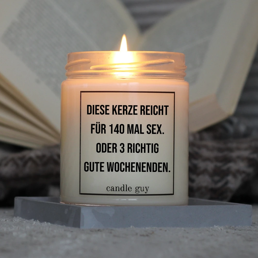 candle guy Duftkerze | Diese Kerze reicht für 140 Mal Sex. Oder 3 richtig gute Wochenenden. – Bild 3