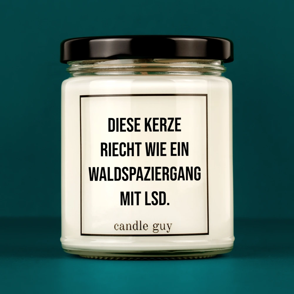 Alternative view of candle guy Duftkerze | Diese Kerze riecht wie ein Waldspaziergang mit LSD.