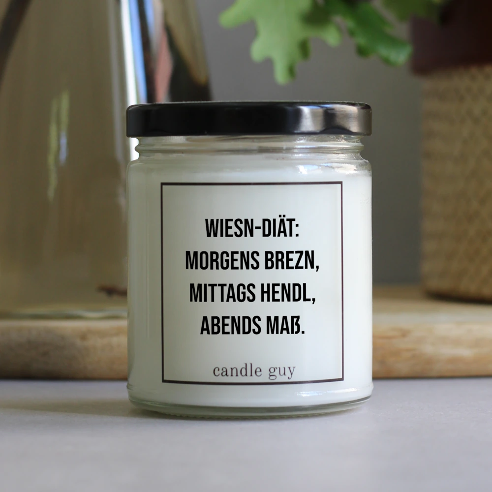 candle guy Duftkerze | Wiesn-Diät: morgens Brezn, mittags Hendl, abends Maß. – Bild 4