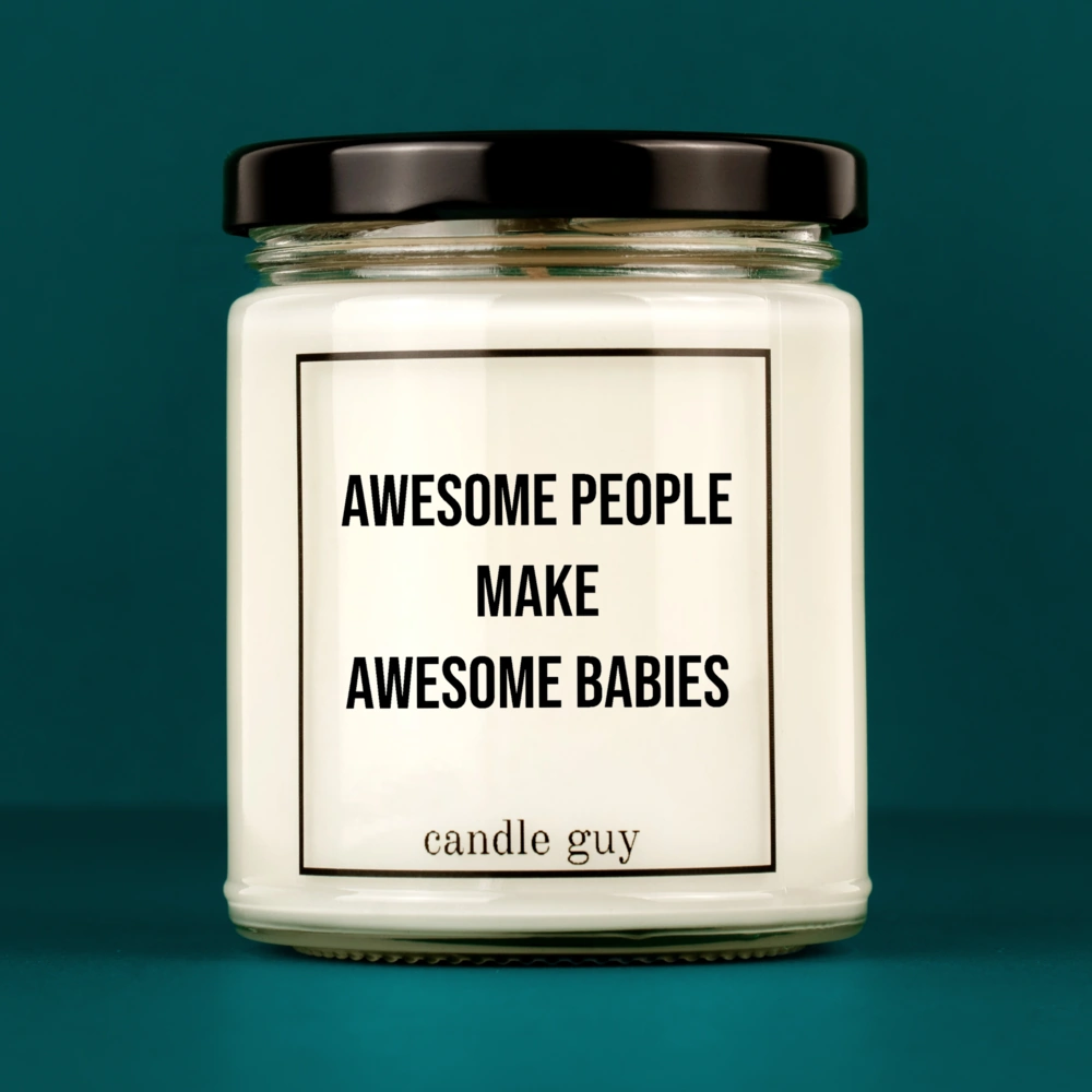 Alternative view of candle guy Duftkerze | Awesome People Make Awesome Babies