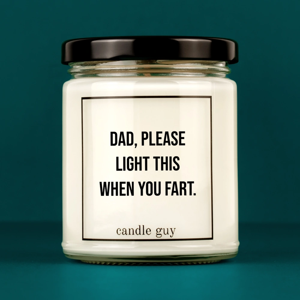 Alternative view of candle guy Duftkerze | Dad, please light this when you fart.