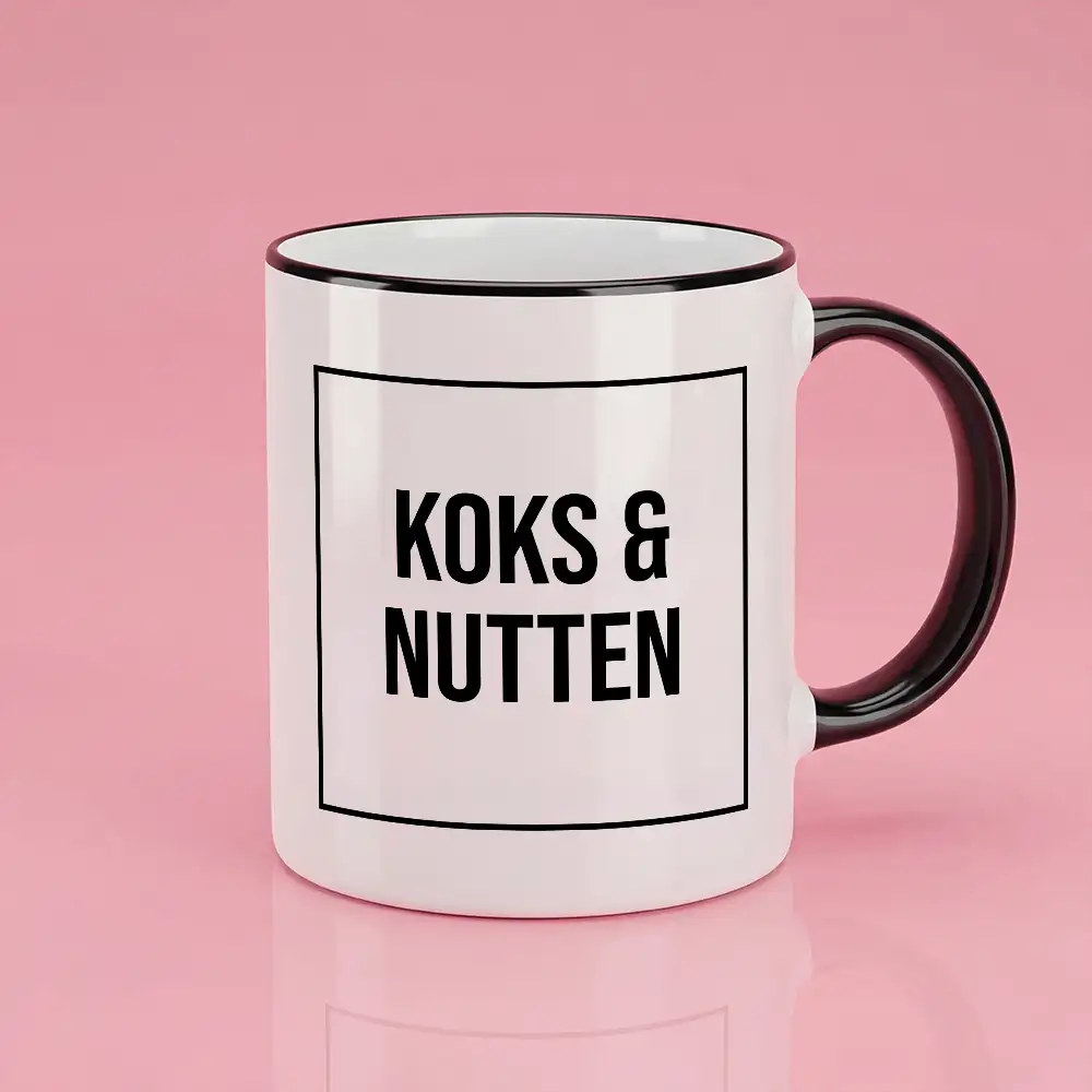 Keramik-Tasse mit Spruch „KOKS NUTTEN” – 300 ml – spülmaschinengeeignet