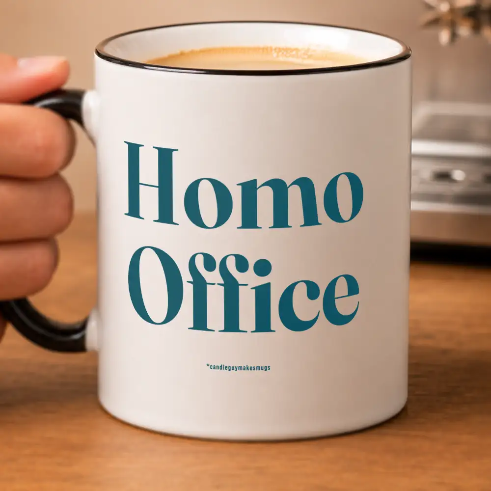 Alternative view of Tasse mit Spruch | Homo Office