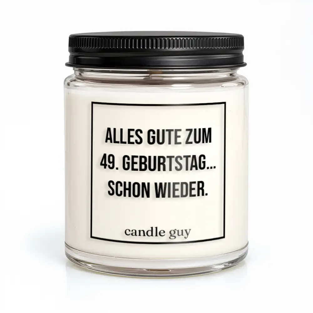 candle guy Duftkerze | Alles Gute zum 49. Geburtstag... Schon wieder.