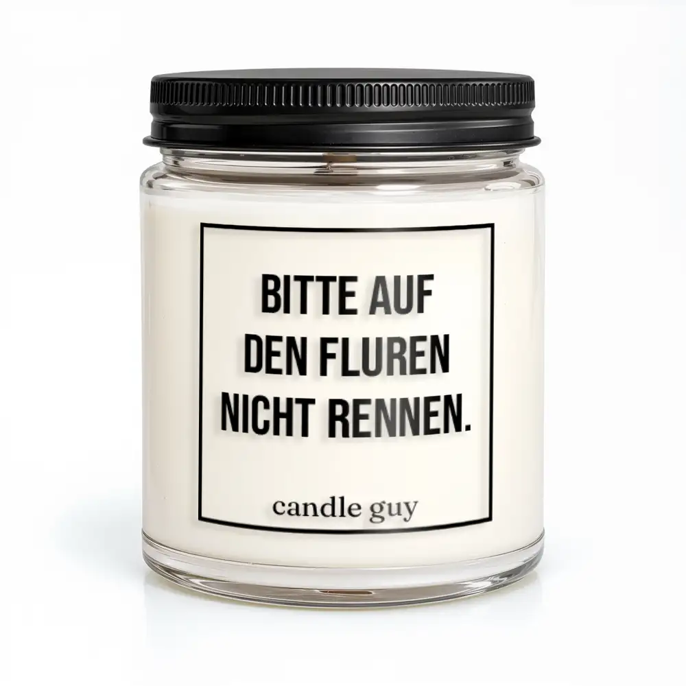 candle guy Duftkerze | Bitte auf den Fluren nicht rennen.