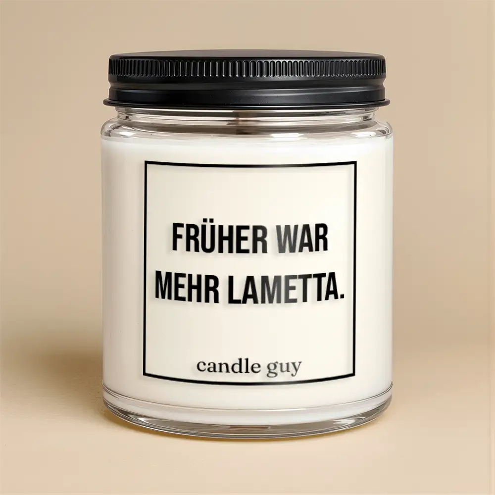 Alternative view of candle guy Duftkerze | Früher war mehr Lametta.