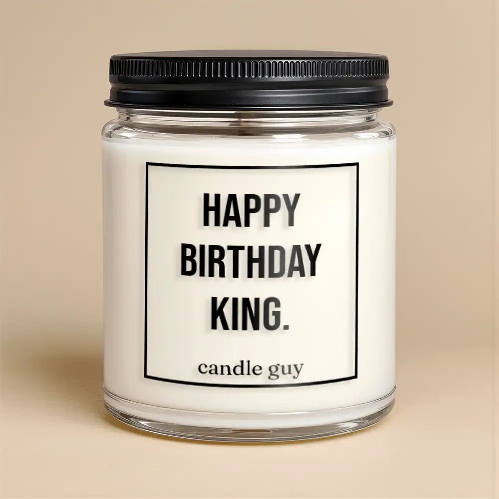 Alternative view of candle guy Duftkerze | Happy Birthday King.