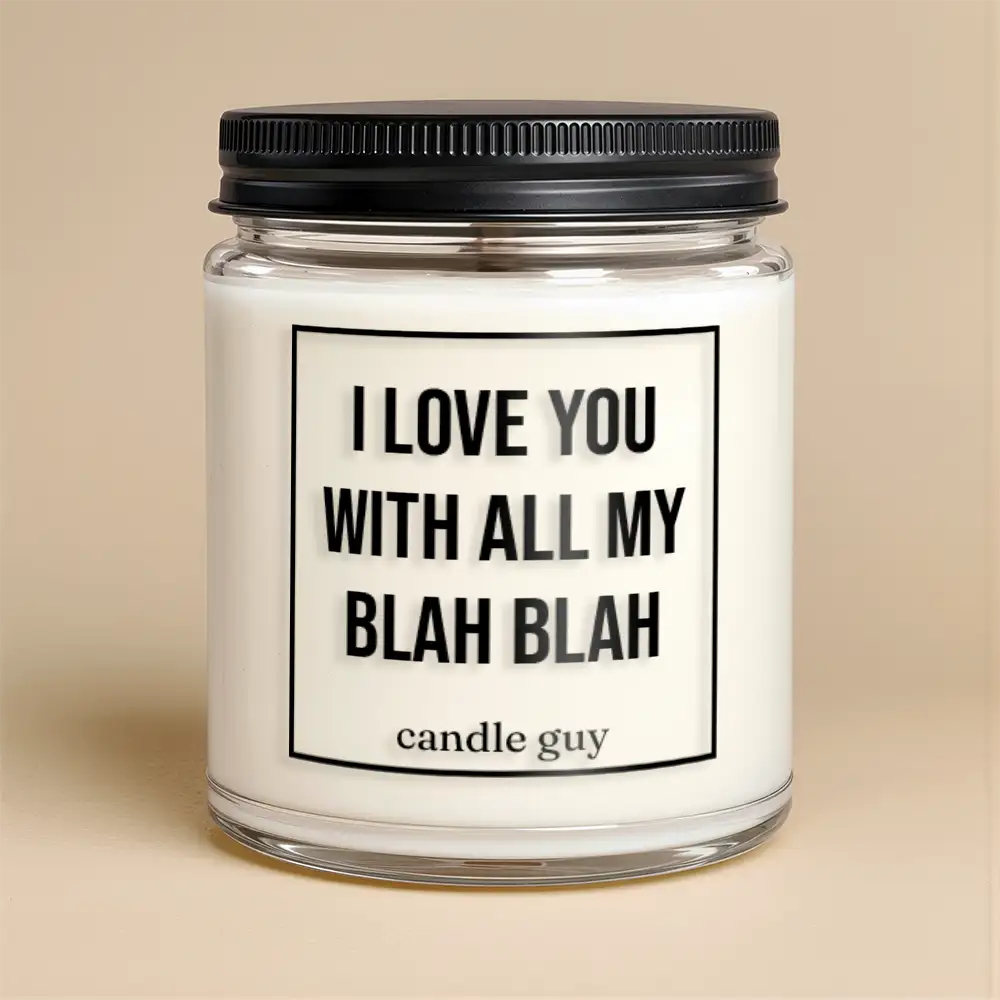 Alternative view of candle guy Duftkerze | I love you with all my blah blah